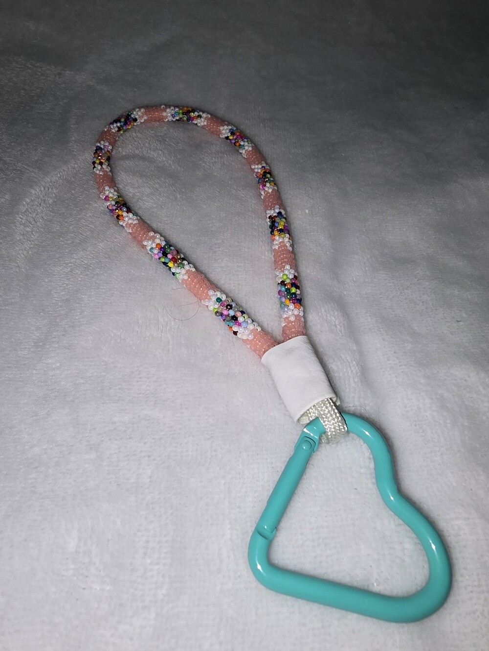 Handmade Beaded Wristlet Keychain